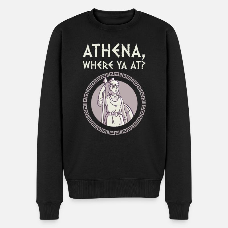 Antike Griechische Mythologie und Griechische - Männer Premium Bio Pullover - Schwarz