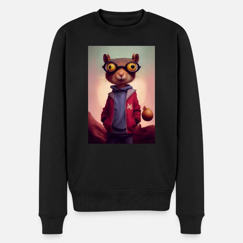 Chipmunk Écureuil Mignon - Pull Premium bio Homme - noir