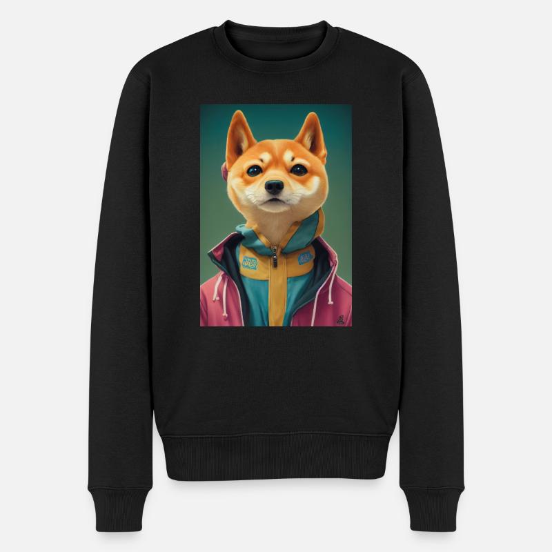 Shiba Hund Süß - Männer Premium Bio Pullover - Schwarz