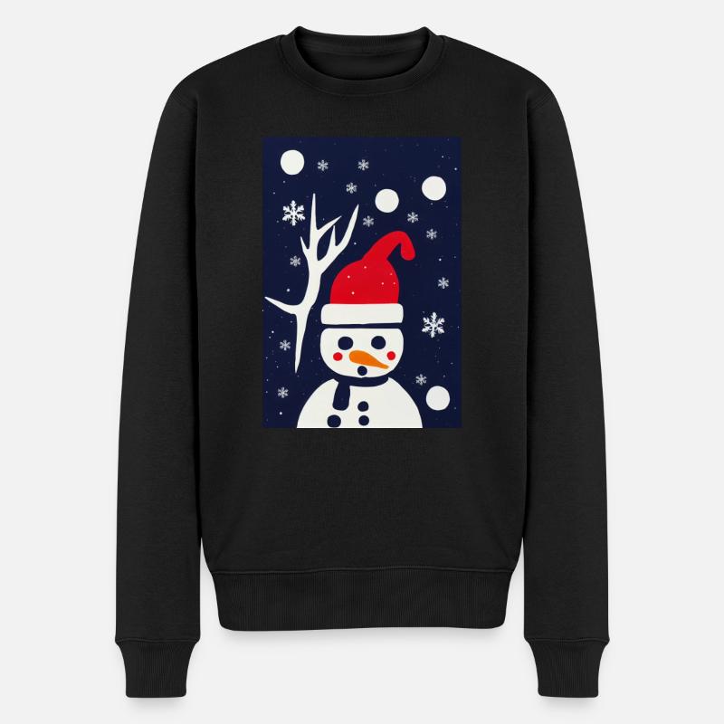 Schneeman Noël - Pull Premium bio Homme - noir