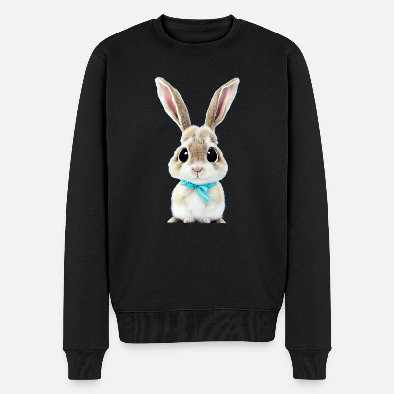 Rabbit with loop - Men's Premium Organic Jumper - black