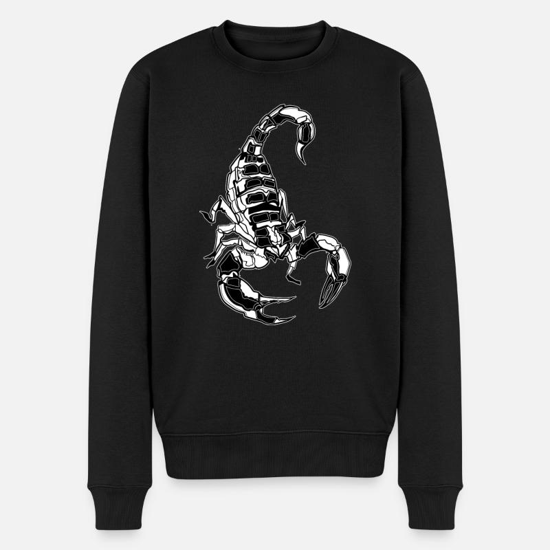 Skorpion // Illustration - Männer Premium Bio Pullover - Schwarz