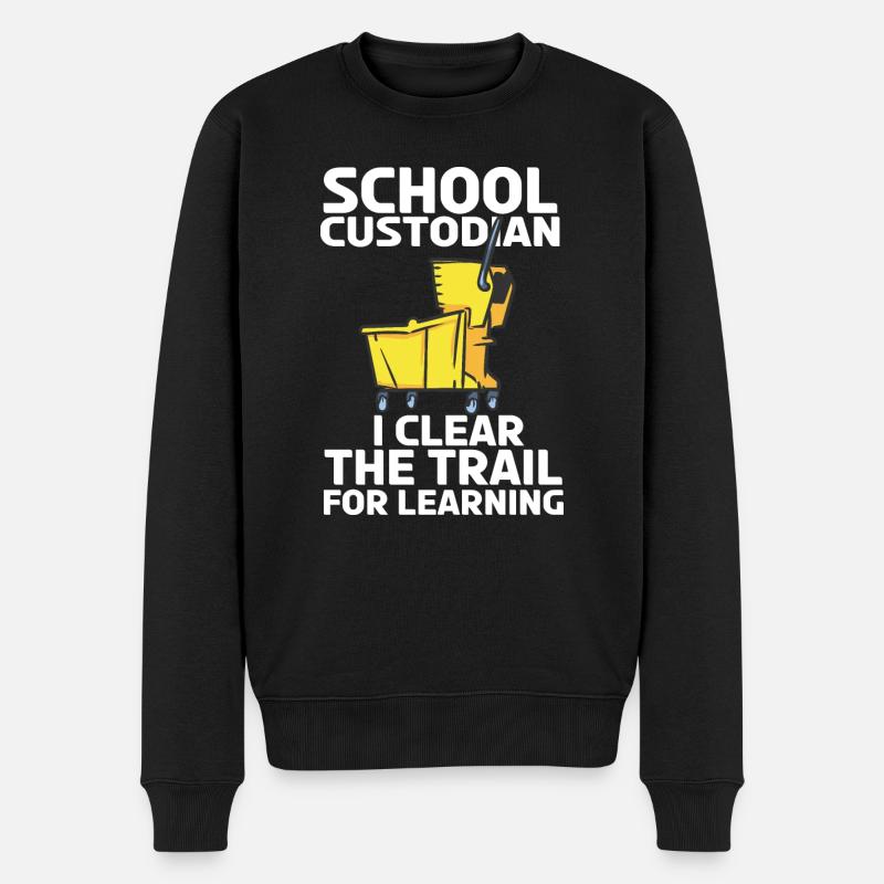 I Clear The Trail - Männer Premium Bio Pullover - Schwarz