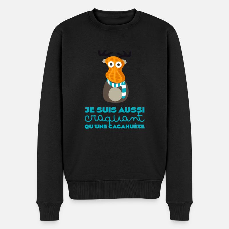 Je suis aussi craquant qu'une cacahuète - Pull Premium bio Homme - noir