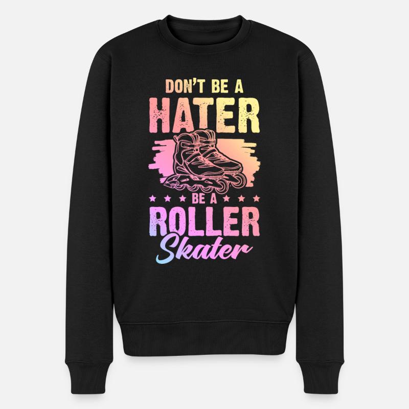 skater lustiger spruch - Männer Premium Bio Pullover - Schwarz