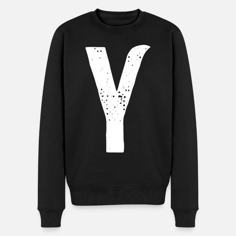 Lettre Y - Pull Premium bio Homme - noir