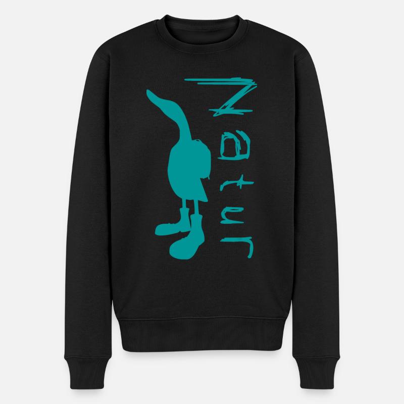 Ente - Männer Premium Bio Pullover - Schwarz