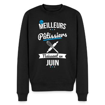 Les meilleurs pâtissiers naissent en Juin - Pull Premium bio Homme - noir - Devant - Nico (187cm)