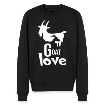 Goat, goat "goat love" goatee - Men's Premium Organic Jumper - black - Front - Nico (187cm)