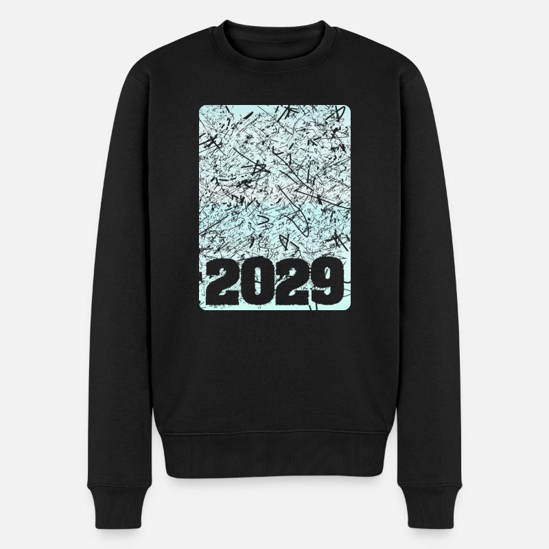Nummer 2029 - Männer Premium Bio Pullover - Schwarz