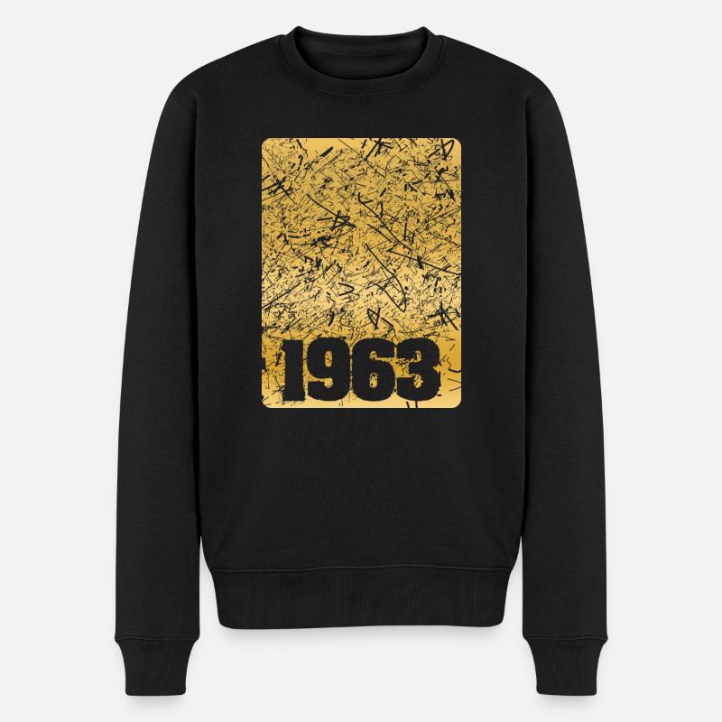 1963 - Männer Premium Bio Pullover - Schwarz
