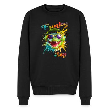 Funky Boy Crocodile - Pull Premium bio Homme - noir - Devant - Nico (187cm)