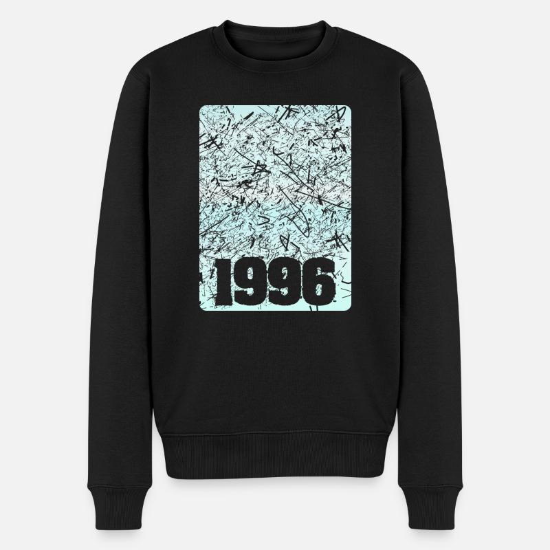 Nummer 1996 - Männer Premium Bio Pullover - Schwarz