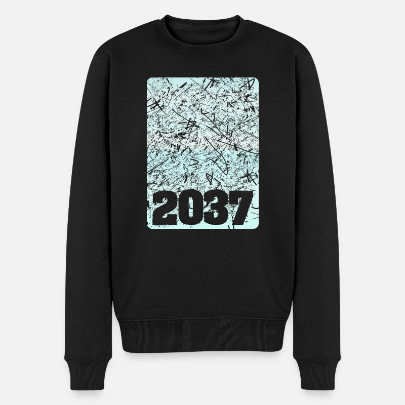 2037 - Männer Premium Bio Pullover - Schwarz