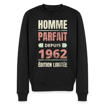 Homme parfait depuis 1962 anniversaire 60 ans - Pull Premium bio Homme - noir - Devant - Nico (187cm)