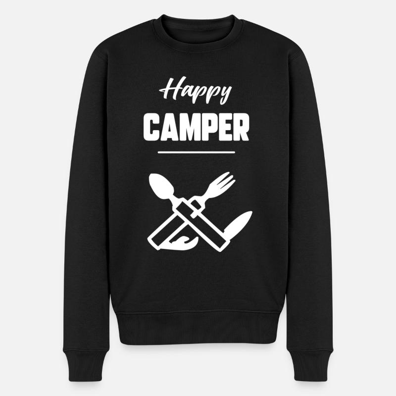 Happy camper - Pull Premium bio Homme - noir