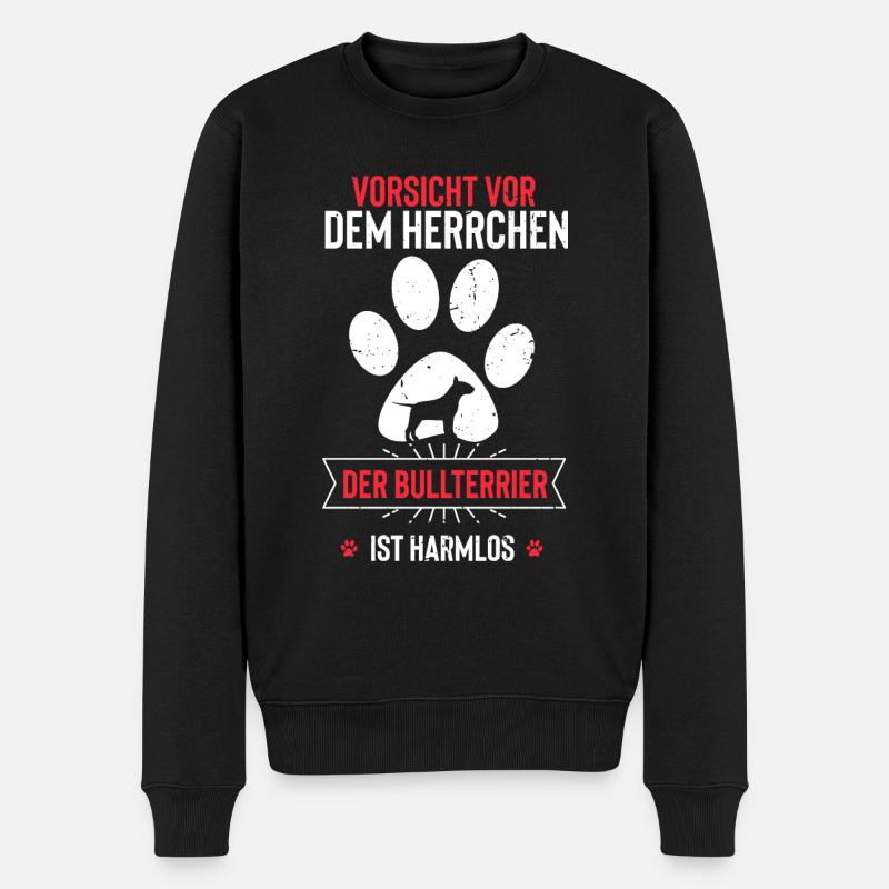 Bullterrier - Männer Premium Bio Pullover - Schwarz