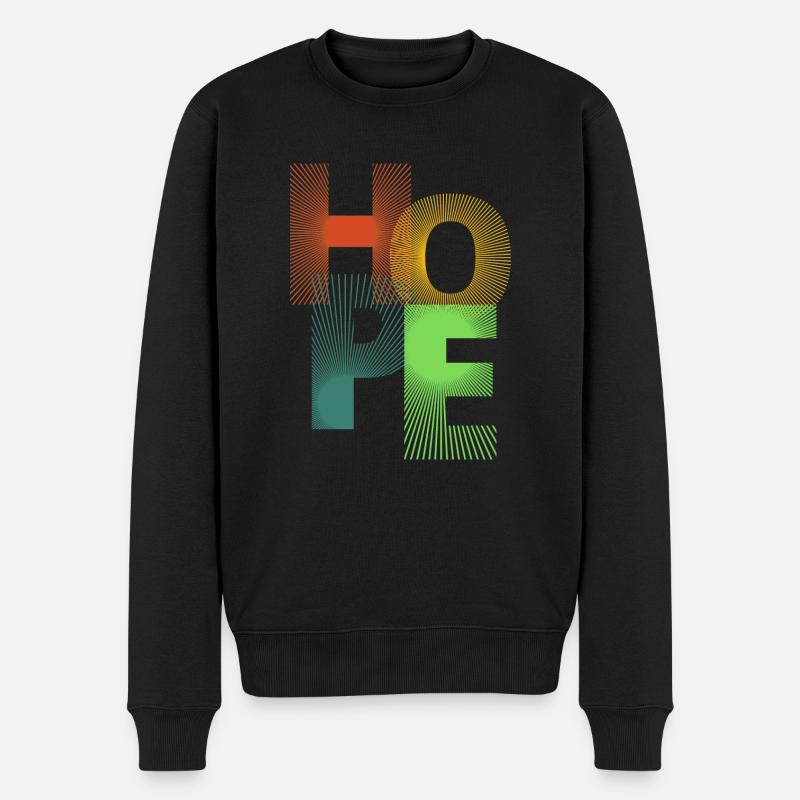Hope - Männer Premium Bio Pullover - Schwarz