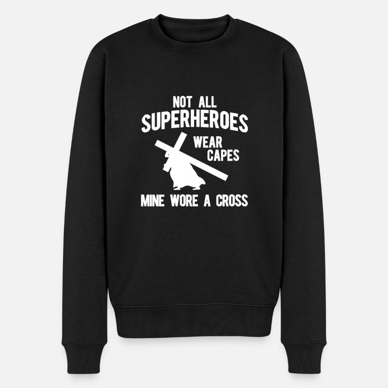 Christentum Jesus - Männer Premium Bio Pullover - Schwarz