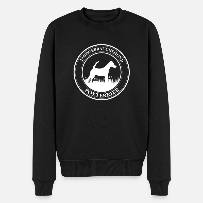 Foxterrier Jagdgebrauchshund Hund Wilsigns - Männer Premium Bio Pullover - Schwarz