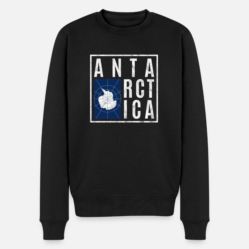 Antarktis - Männer Premium Bio Pullover - Schwarz