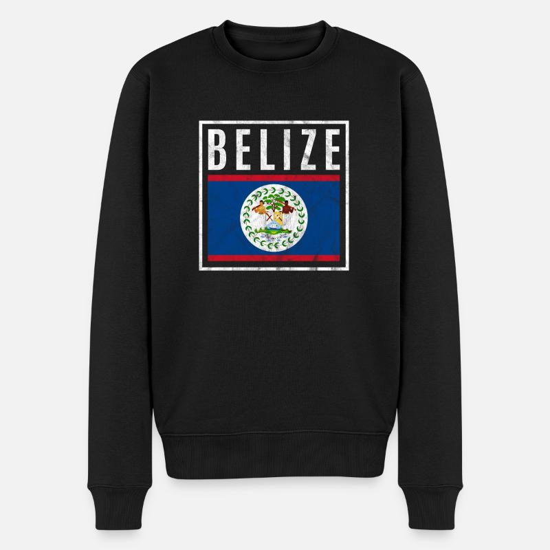 Belize - Männer Premium Bio Pullover - Schwarz