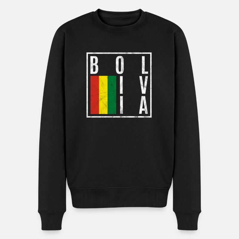 Bolivien - Männer Premium Bio Pullover - Schwarz