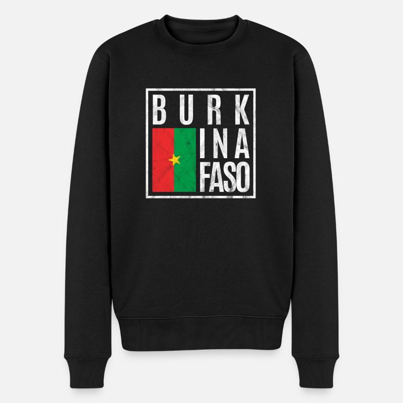 Burkina Faso - Pull Premium bio Homme - noir