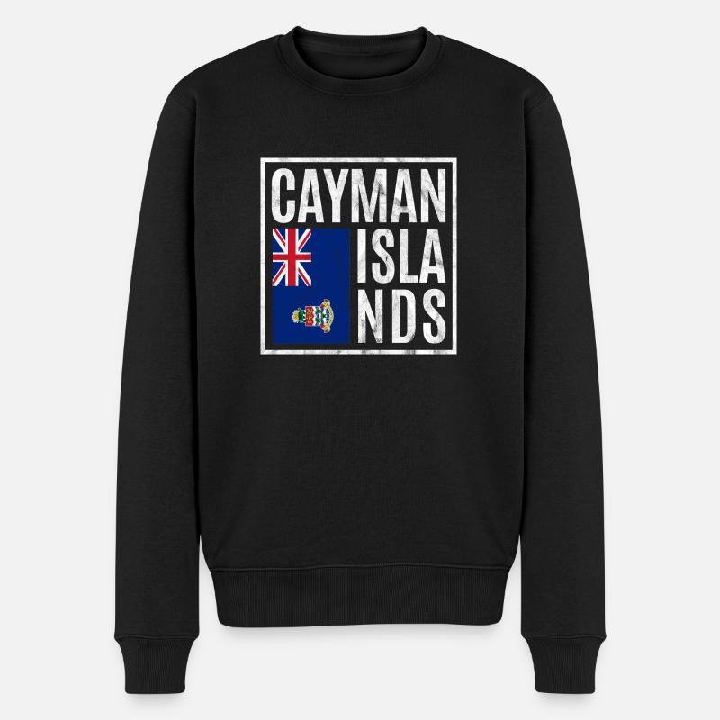 Îles Caïmanes - Pull Premium bio Homme - noir