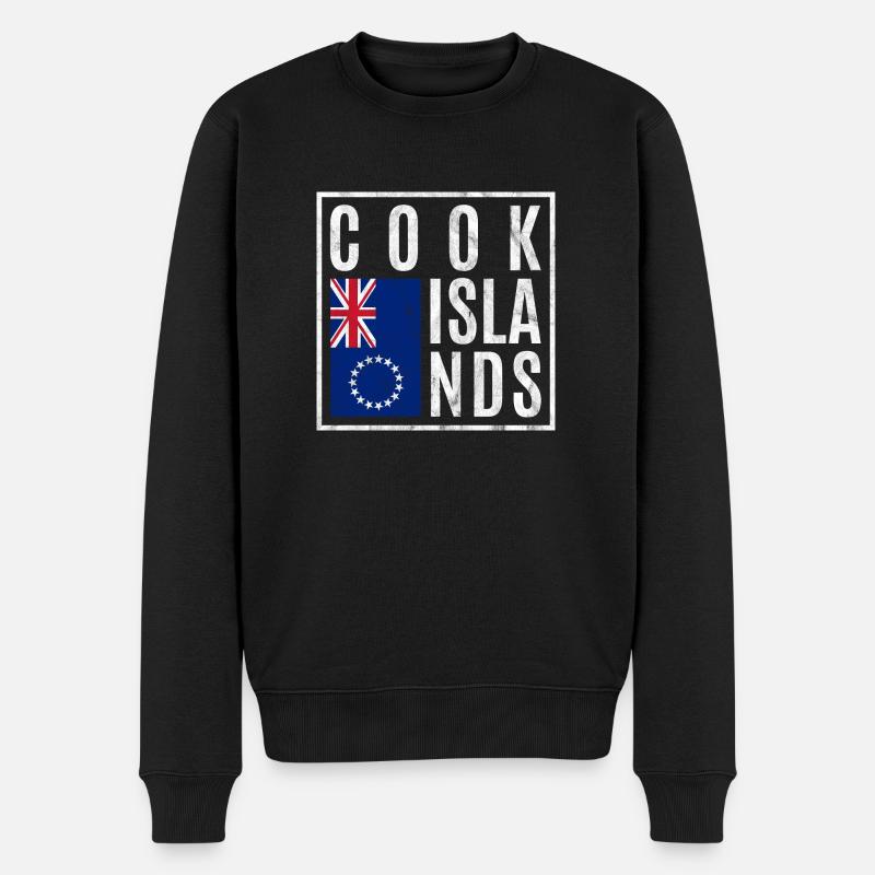 Îles Cook - Pull Premium bio Homme - noir