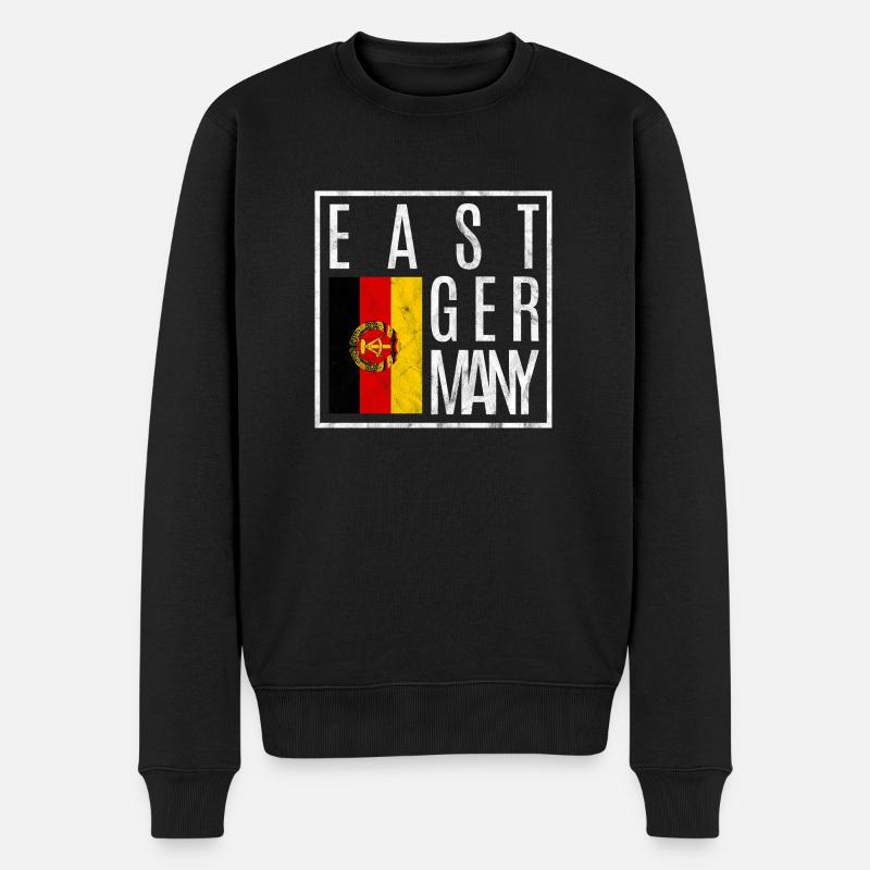 DDR - Männer Premium Bio Pullover - Schwarz