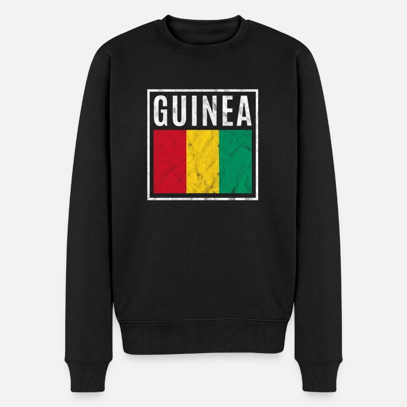 Guinea - Männer Premium Bio Pullover - Schwarz