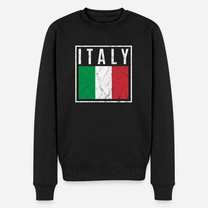 Italie - Pull Premium bio Homme - noir