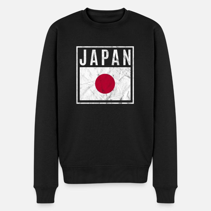 Japan - Männer Premium Bio Pullover - Schwarz