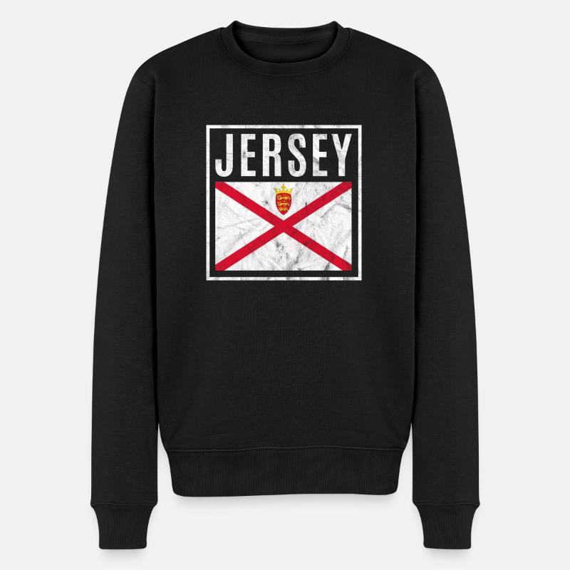 Jersey - Männer Premium Bio Pullover - Schwarz