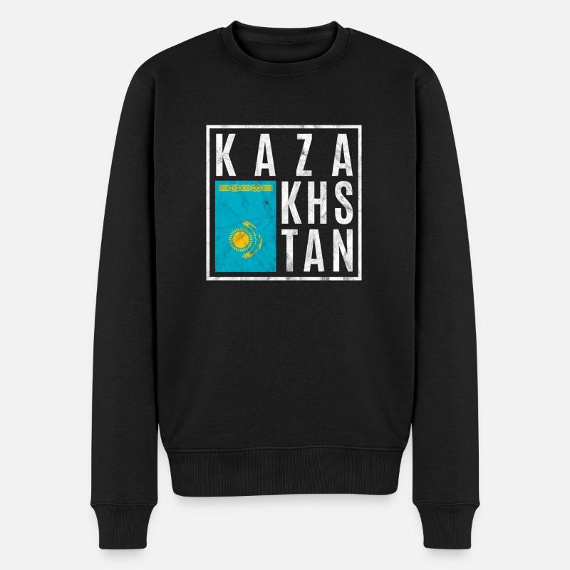 Kazakhstan - Pull Premium bio Homme - noir