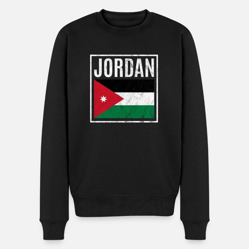 Jordanien - Männer Premium Bio Pullover - Schwarz
