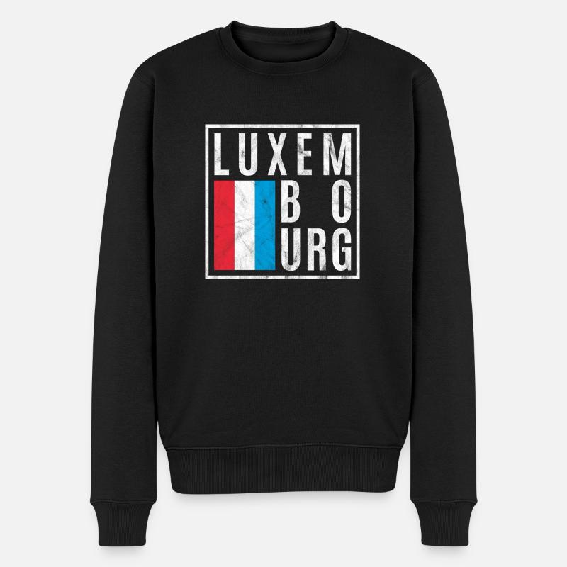 Luxemburg - Männer Premium Bio Pullover - Schwarz