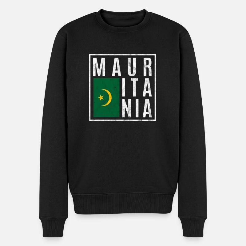 Mauretanien - Männer Premium Bio Pullover - Schwarz