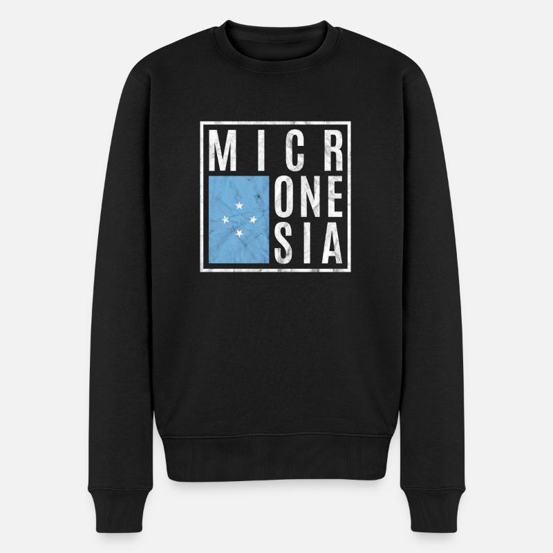 Mikronesien - Männer Premium Bio Pullover - Schwarz