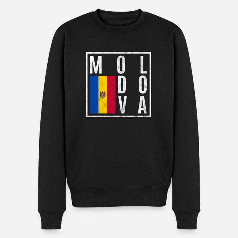 Moldavie - Pull Premium bio Homme - noir