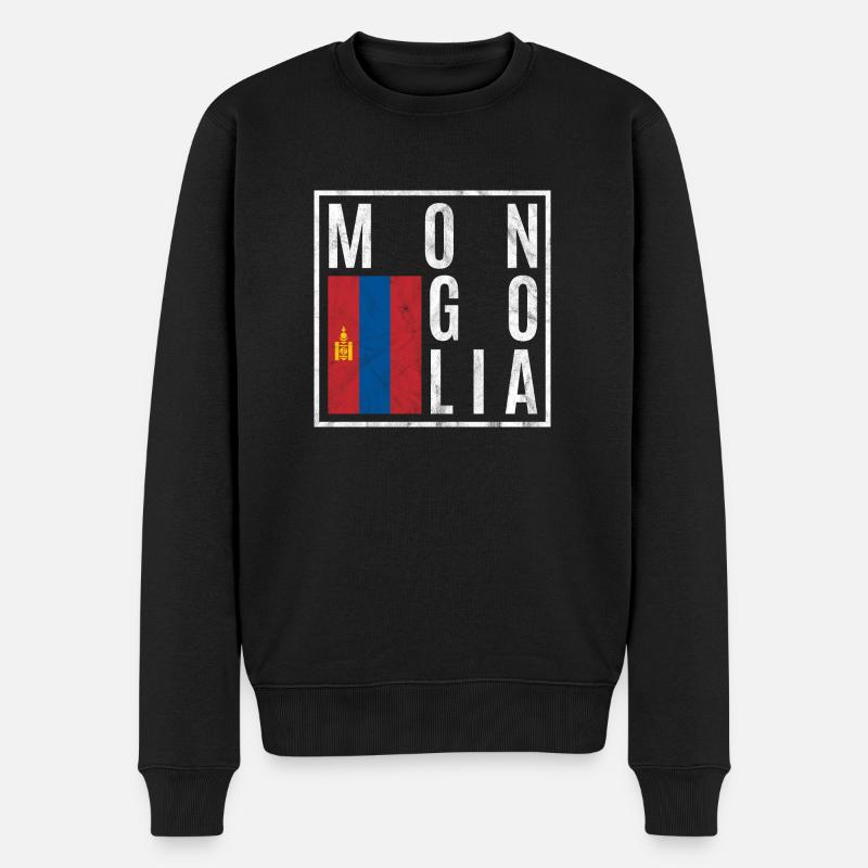 Mongolie - Pull Premium bio Homme - noir