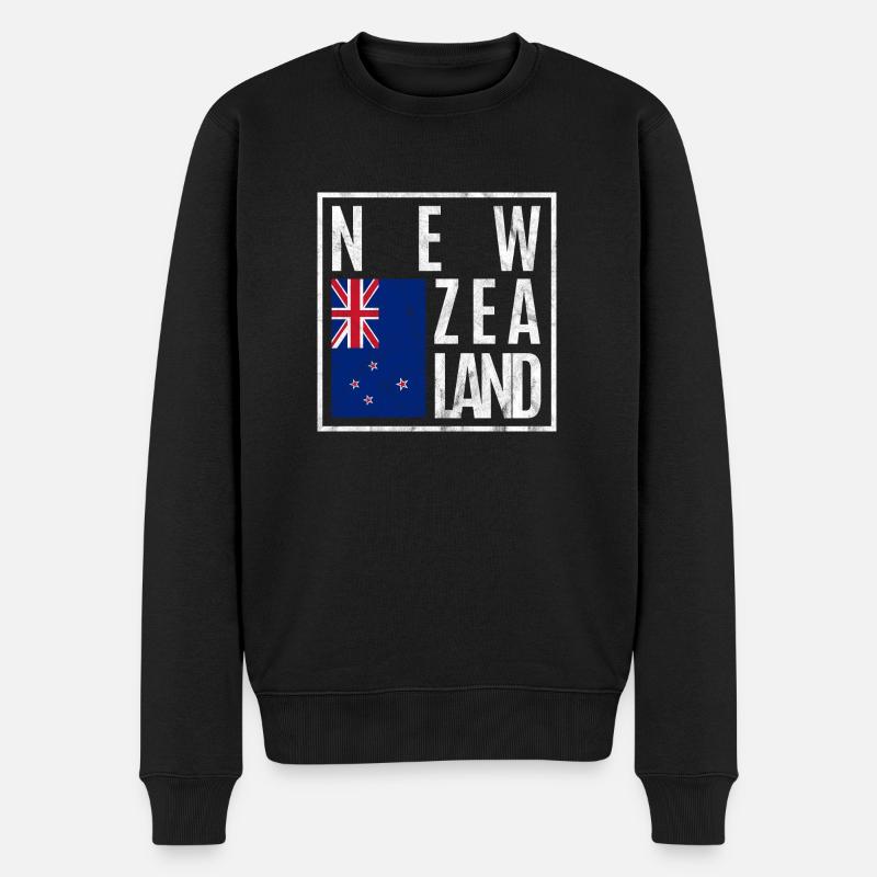 Nouvelle-Zélande - Pull Premium bio Homme - noir