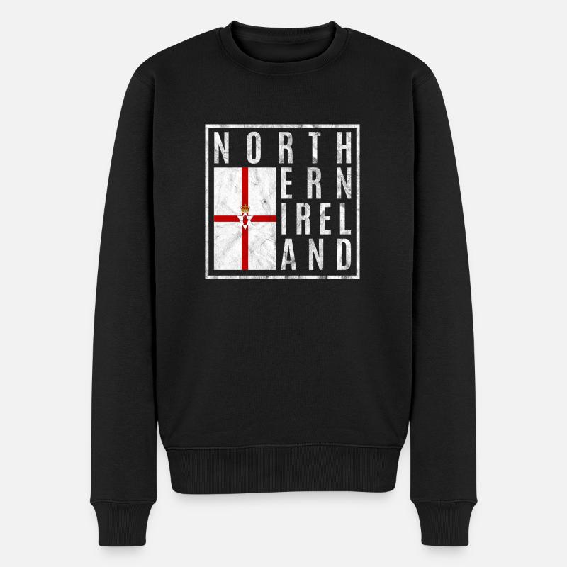 Nordirland - Männer Premium Bio Pullover - Schwarz