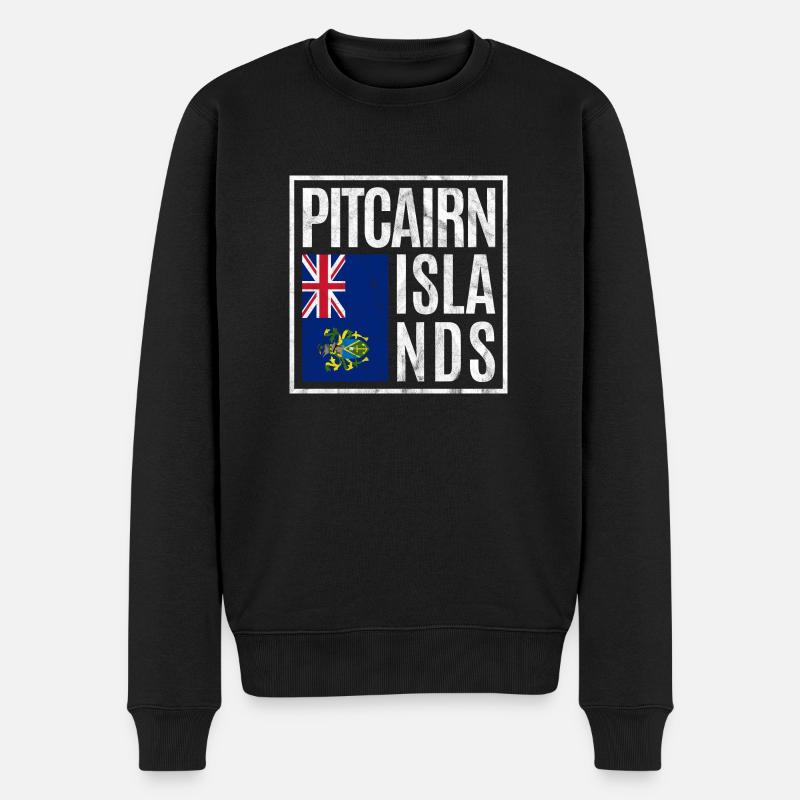 Îles Pitcairn - Pull Premium bio Homme - noir