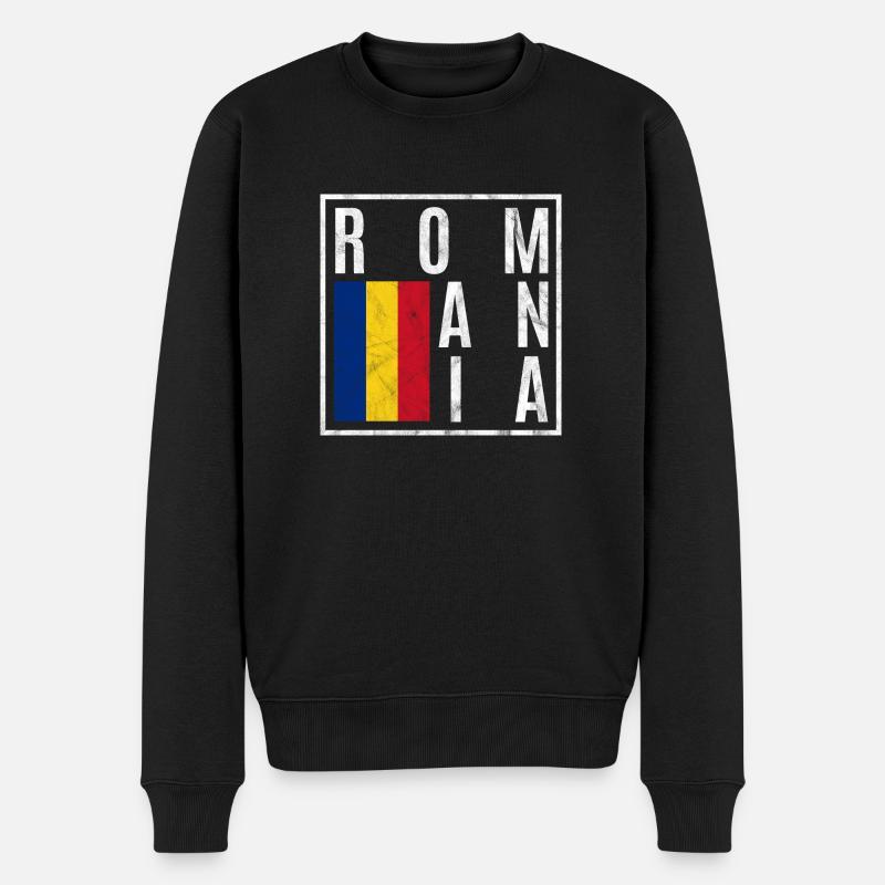 Roumanie - Pull Premium bio Homme - noir