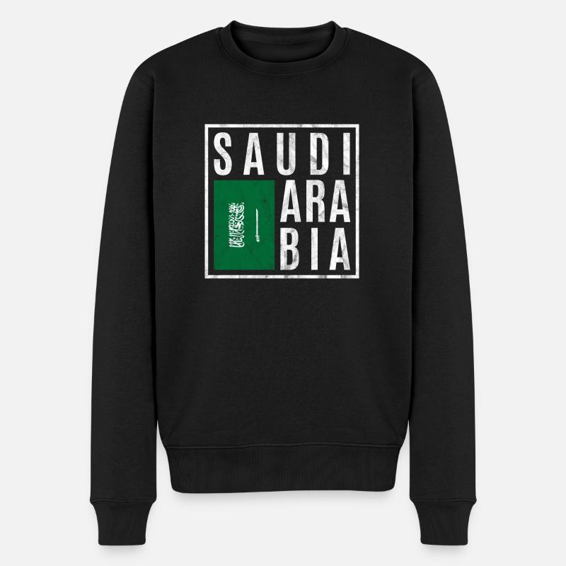 Saudi-Arabien - Männer Premium Bio Pullover - Schwarz