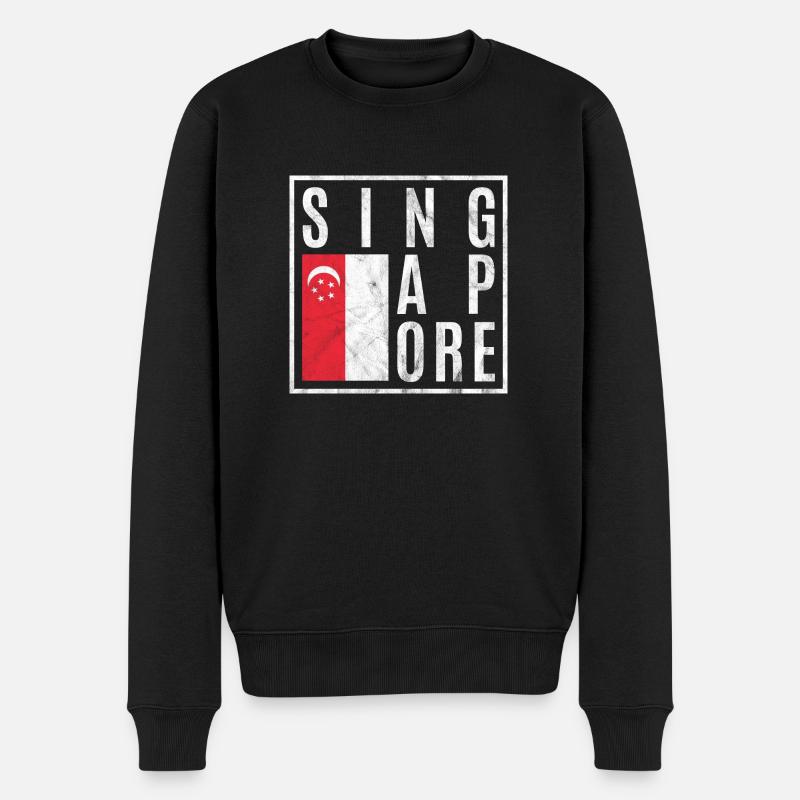 Singapour - Pull Premium bio Homme - noir