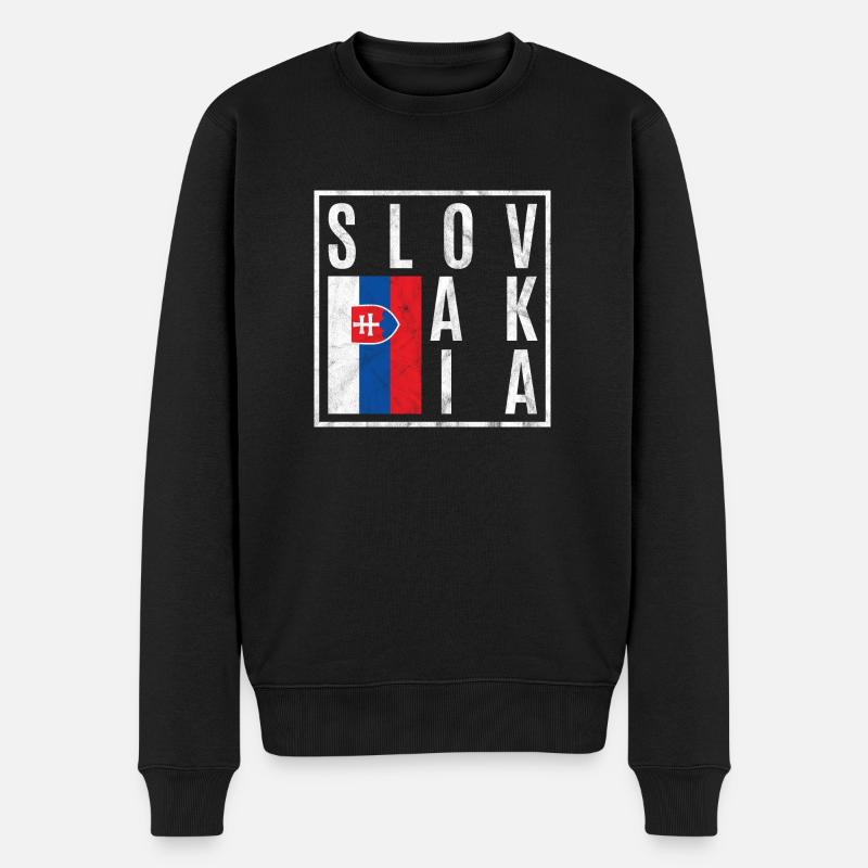 Slovaquie - Pull Premium bio Homme - noir