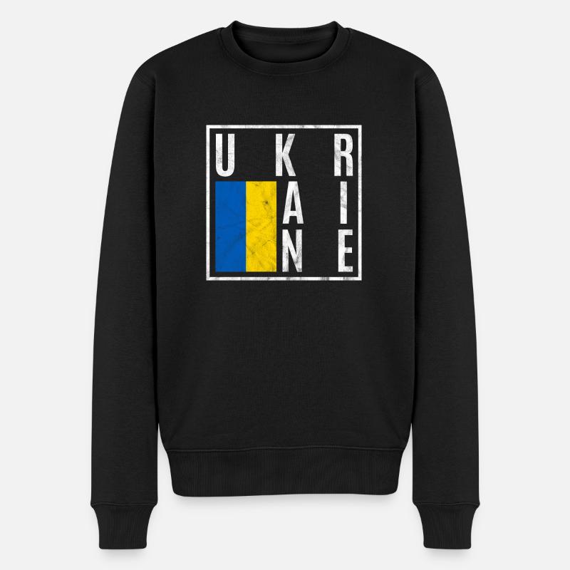 Ukraine - Pull Premium bio Homme - noir